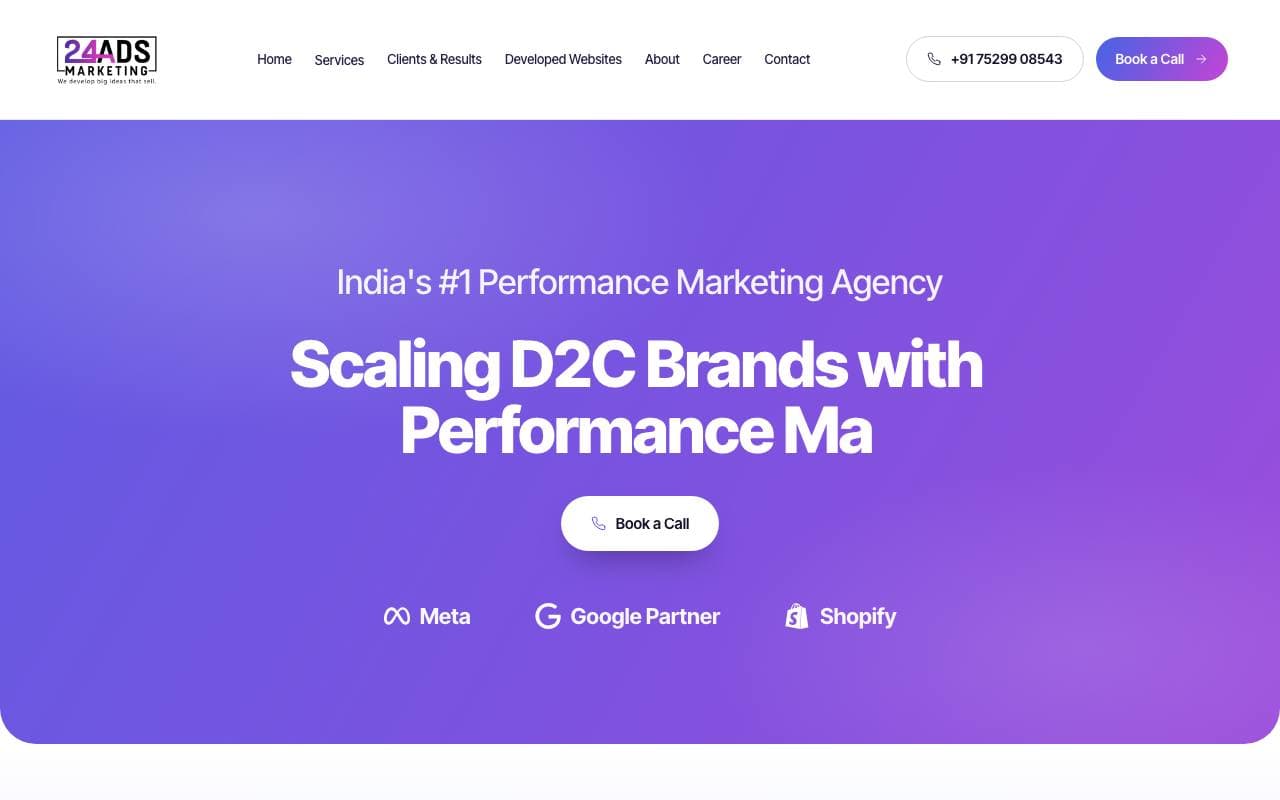 24 Ads Marketing — website delivered by NextGen Fusion