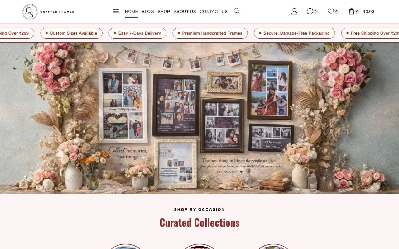 Craftedframes — website delivered by NextGen Fusion