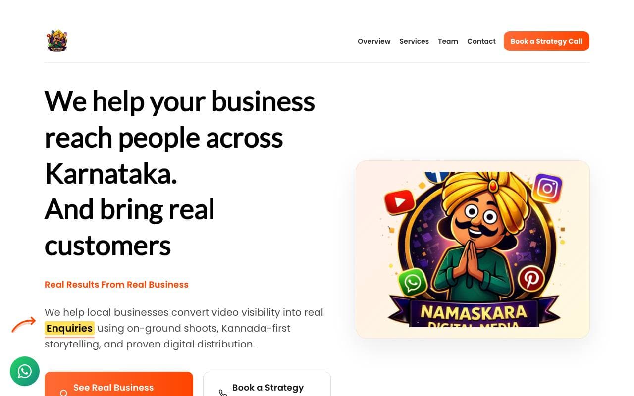 Namaskarakarnatakadigitalmedia — website delivered by NextGen Fusion