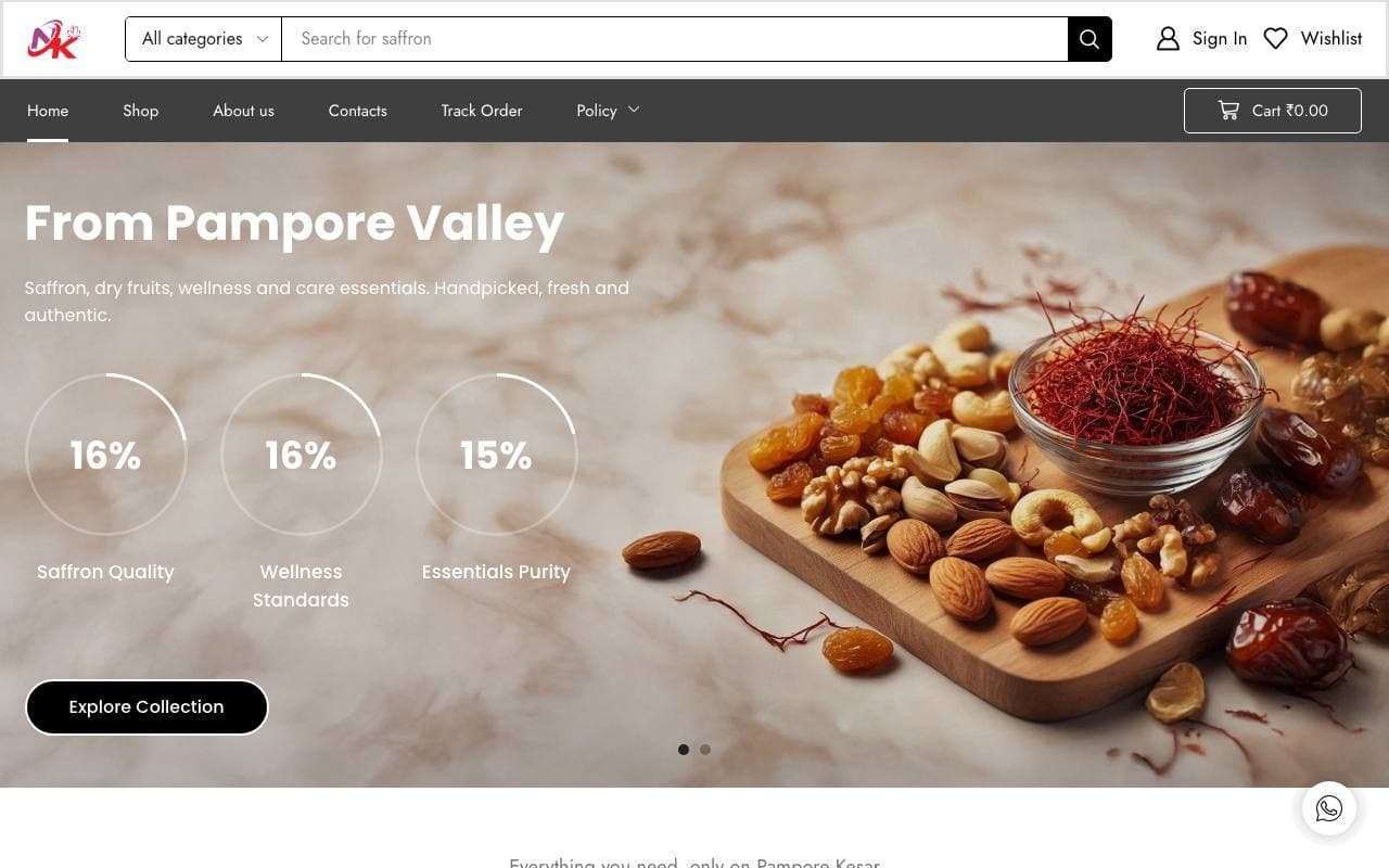 Pampore Kesar — website delivered by NextGen Fusion