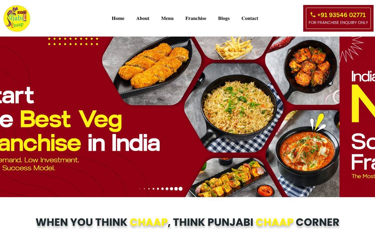 Punjabi Chaap Corner — website delivered by NextGen Fusion