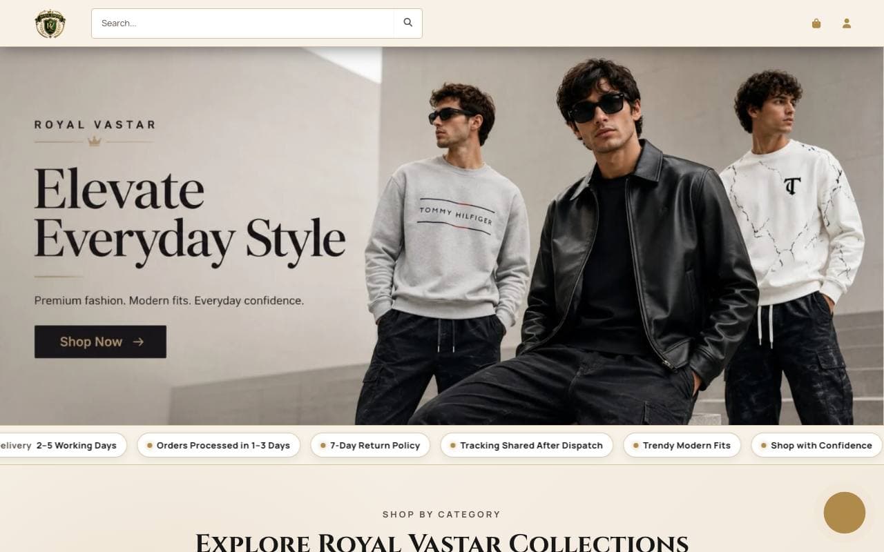 Royal Vastar — website delivered by NextGen Fusion