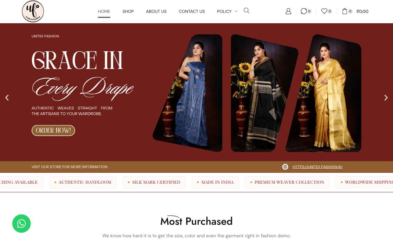 Unitexfashion — website delivered by NextGen Fusion