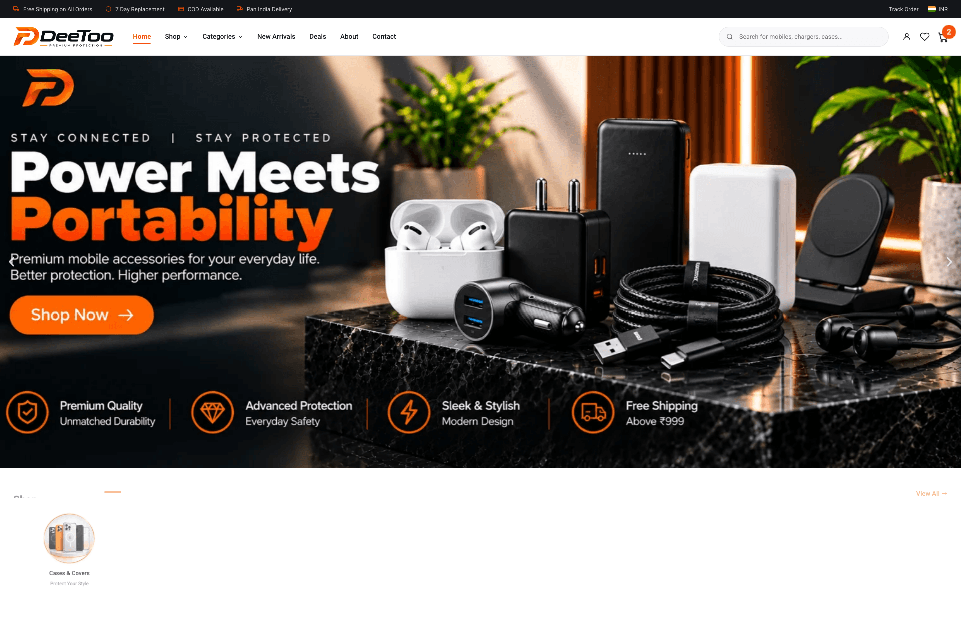 DeeToo — E-Commerce / Mobile Accessories case study