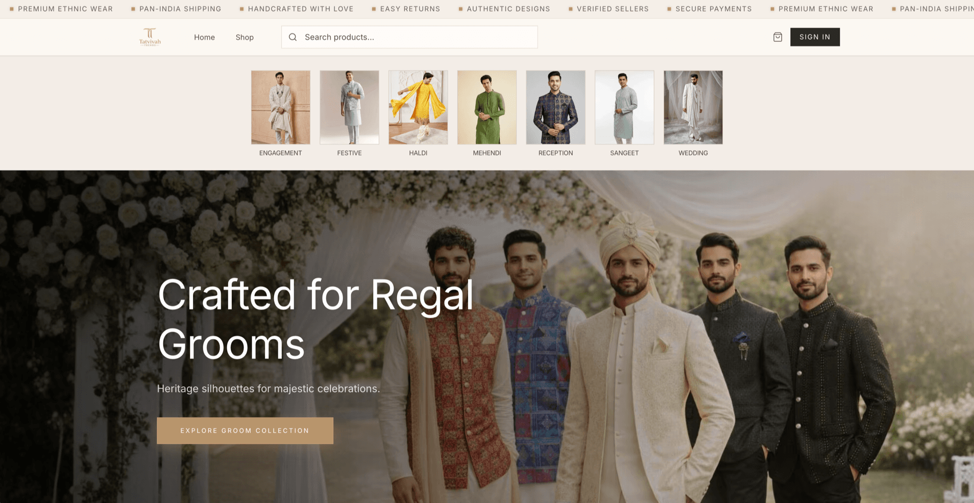 TatVivah Trends — E-Commerce / Wedding Fashion case study