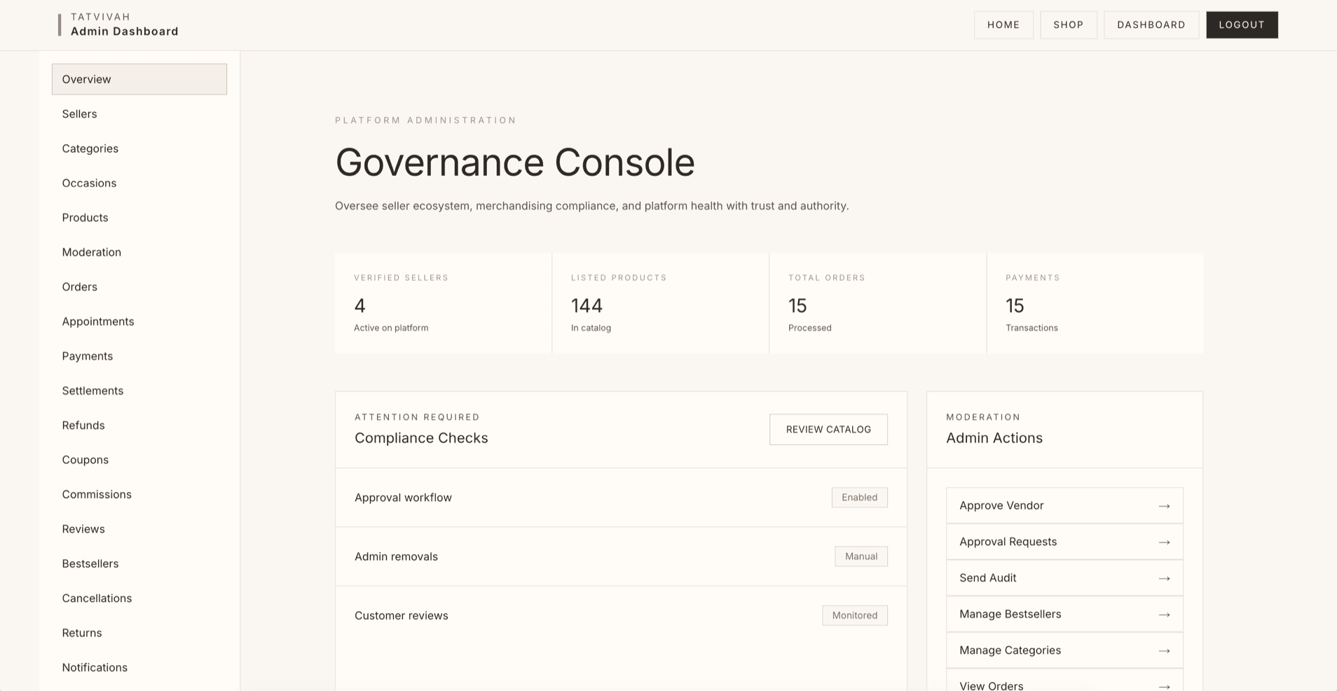 TatVivah Trends — interface detail from the E-Commerce / Wedding Fashion build